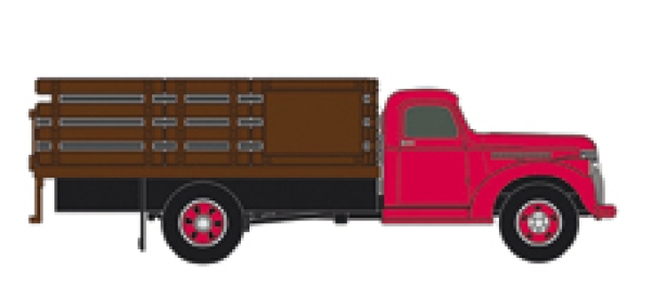 H0 USA LKW Chevy Stake Swifts Red Cab