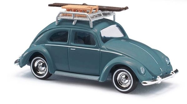 H0 D PKW VW Käfer, Brezelfenster, Dachgepäckträger, graublau, etc....