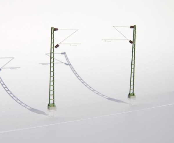 N D DB Oberleitung Gittermast mit Ausleger 1950 Re 160 1 A 2 1 B