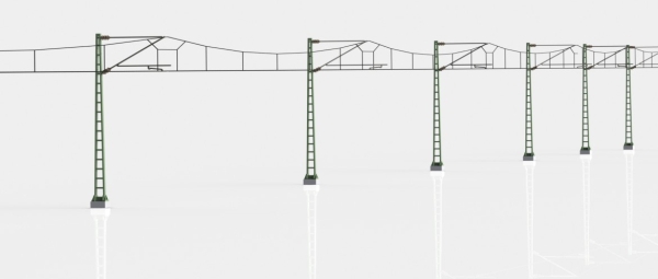 N D DB Fahrdraht Re 160L 145mm 5x