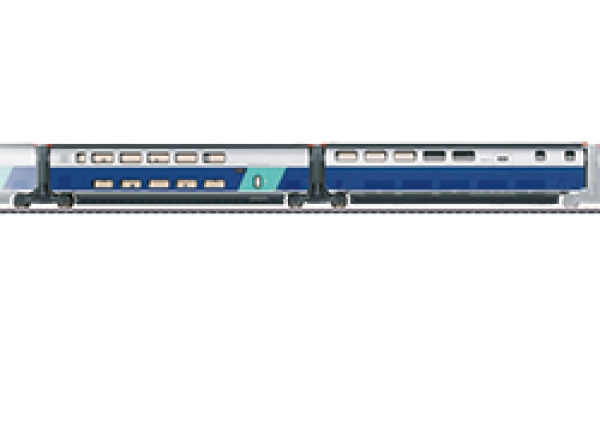 H0 F SNCF Euroduplex Mittelwagen Set 2x, Kl.2, Barwagen 1x ,  4A, Ep.VI, etc....................................................................................................................................................