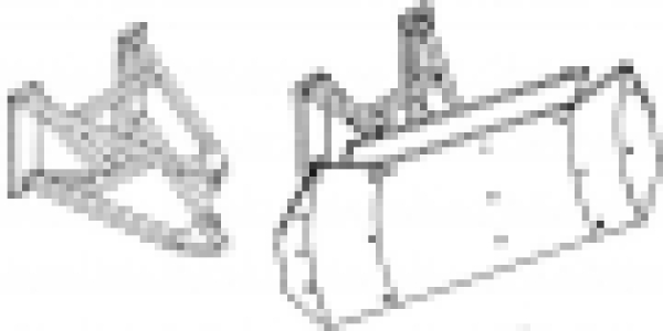 H0 Zurüstteile BS MS WM  Halterung mit Schneepflug