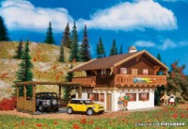 H0 Gebäude BS Pension mit Carport, L= 17,5x 12x 8,2cm, etc...................................................................