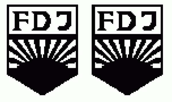 G D DDR Zubehör Schild Paar " FDJ "