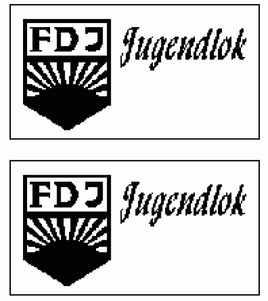 G D DR Zubehör Schild DR MS Paar " FDJ Jugendlok "