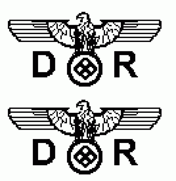 H0 D DR Reichsadlerpaar NS mit DR