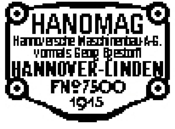 0 D DR Zubehör Schild Paar HANOMAG geschwungen