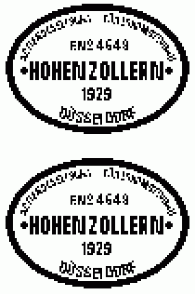 TT D DR Zubehör Fabrikschild Hohenzollern oval