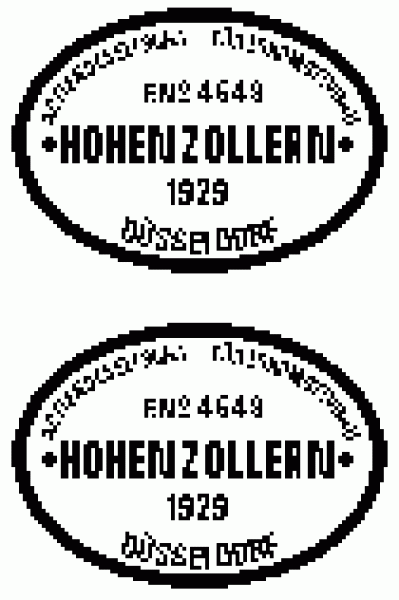 N D DR Zubehör Fabrikschild Hohenzollern oval