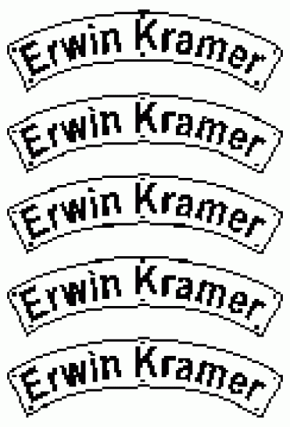 0 D DR Zubehör Schild 4x " Erwin Kramer " BR 03 1087