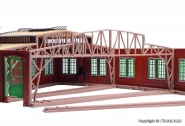 H0 Bahngebäude BS Dachträger für Ringlokschuppen, L= 30x 0,2x 11,4cm, etc......................................................................