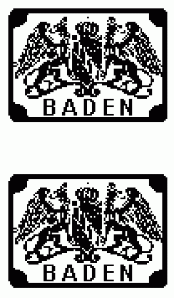 TT D DR Zubehör Schild Paar MS Wappen " BADEN "