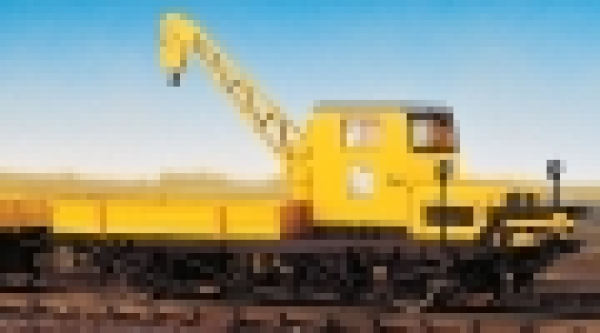H0 Bahnausstattung D DB Baudienstfahrzeug Klv 51 2A Ep.IV, gelb, Faulhaber Motor, MS- Gitterkran,