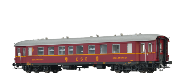 H0 D DSG Schlafwagen WL4Ü- 36/ 50, 19 105, 4A, Ep.III, L=239,8, Inneneinrichtung, rot