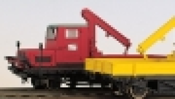 H0 Bahnausstattung D DB Baudienstfahrzeug Klv 51,  2A,  Ep.III,  rot,   Faulhaber Motor, Steinbock- Kran,