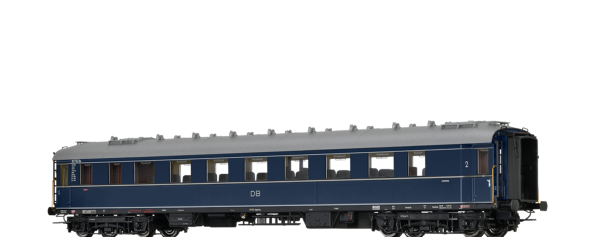 H0 D DB Schnellzugwagen B4üe-28/52,  10 702 Au, Kl.2, 4A, Ep.III, L=270mm, Inneneinrichtung,  blau