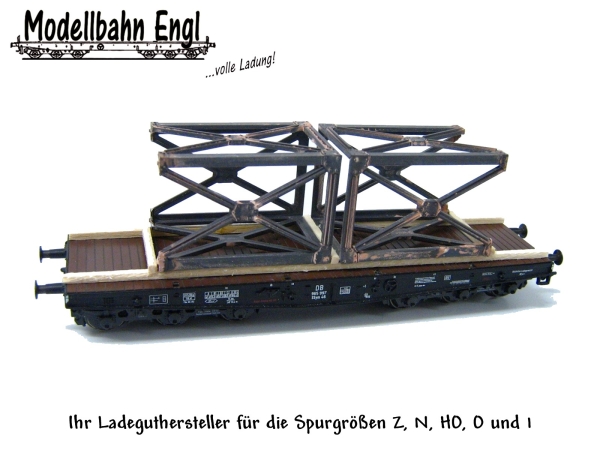 H0 Zubehör Eisenträger rostig 2x 120x 29mm