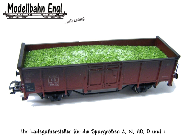 H0 Zubehör Altglas 3 Hochbordwagen  98x 30mm