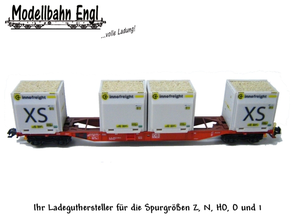 H0 Zubehör Schnittholzeinsätze für Innofreight Container XS vier