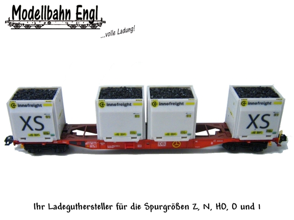 H0 Zubehör Kohleeinsätze für Innofreight Container XS 33x 24mm