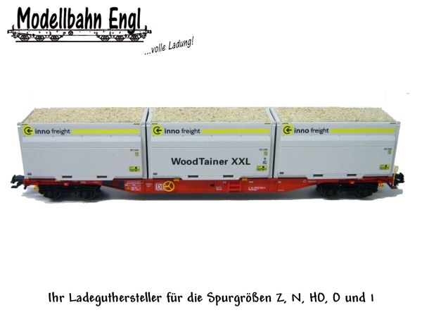 H0 Zubehör Schnittholzeinsätze für Innofreight Container XXL dre