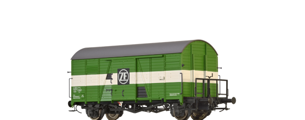 H0 PRI Güterwagen ged. GMS 30, Nr.1, 2A, Ep.IV, L=112,6mm, grün " ZF " Bahnhofswagen