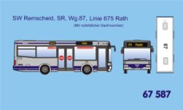 H0 D Bus MAN Göppel Midibus NM 223 Remscheid