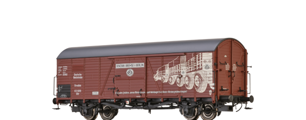 H0 D DRG Güterwagen ged. GLTR, 83 689 Dresden, 2A, Ep.II, L=139,1mm, " KNORR- BREMSE AG BERLIN "