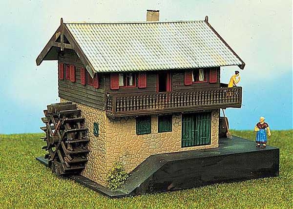 H0 Haus mit Wassermühle