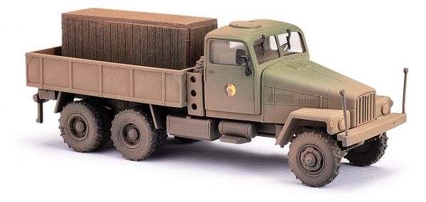 H0 mili DDR LKW IFA G5 60, NVA, mit Kiste, 3A, Ep.III, grün, etc...................................................................