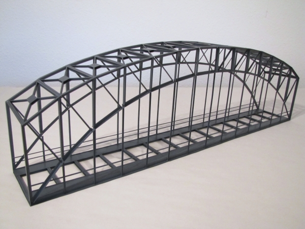 0 BO 75   Bogenbrücke grau, 75x 11,4x 22,2cm, 1gleisig, etc.....................................................