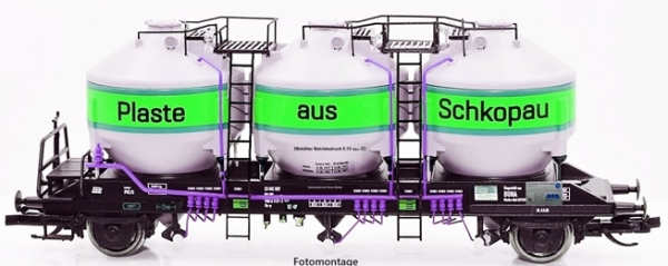 TT D DR Güterwagen Silowagen Uc- y, Museumswagen Chemiemuseum Merseburg, Transport von Kunststoffgranulat, mit Bremserbühne, 2A, Ep.V, etc........