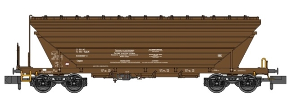 TT BG BDZ Güterwagen Getreidesilowagen mit Bühne, dunkelbraun, 4A, Ep. V- VI, etc.............