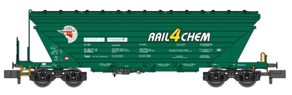 TT SK ZSSK Güterwagen Getreidesilowagen mit Bühne, Rail4Chem., dunkelgrün, 2, 4A, Ep. V- VI, etc.............