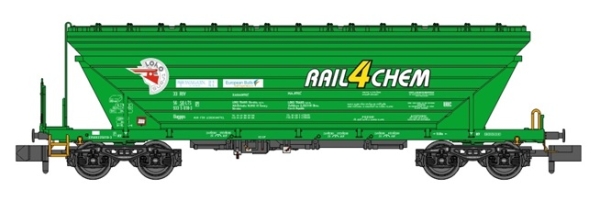 TT SK ZSSK Güterwagen Getreidesilowagen mit Bühne, Rail4Chem., hellgrün, 2, 4A, Ep. V- VI, etc.............