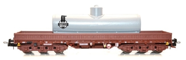 TT D DR Schwerlastwagen Bauart Samms, 4860, 6A, beladen perlgrauen Altölsammelkessel, VEB Chemikalien aus Bitterfeld, einfarbig, braun, etc..........