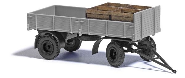 H0 D DDR LKW Anhänger IFA HL 80, mit Holzkisten, etc......................................................................................