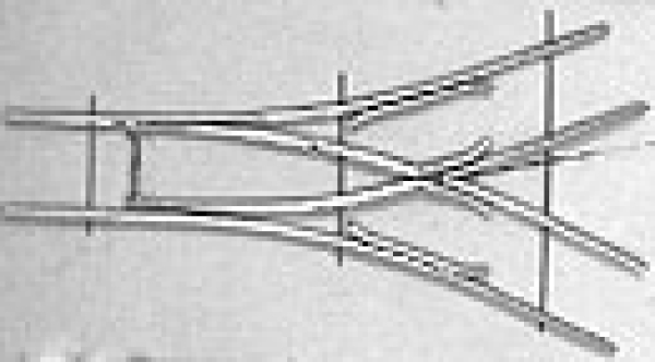 IIf 600 26,7mm BS Feldbahnweiche Y Außenbogen mit gelöteten Prof