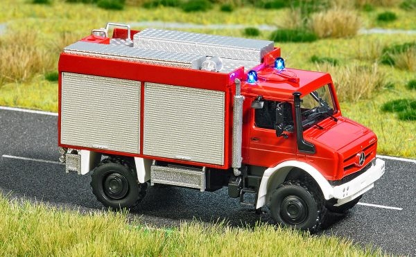 H0 D LKW MB Unimog U 5023 Feuerwehr, Blinkschaltung, etc....................................................................