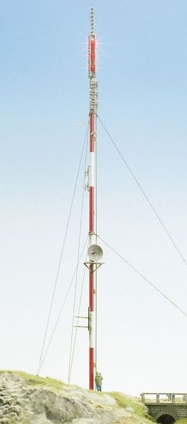 H0 N Geländegestaltung Sendemast, LED rot 3x, H= 370mm, etc..................................................................................................