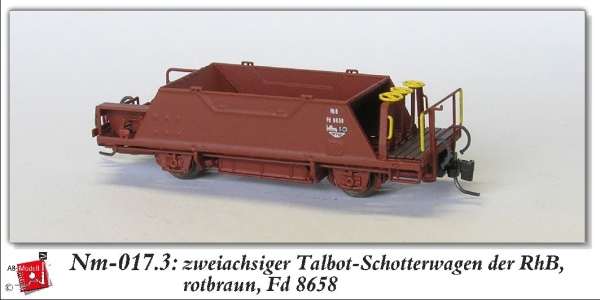 nm Ch RhB Schotterwagen 8658 2A Ep.   Talbot rotbraun