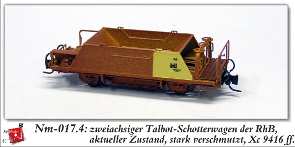 nm Ch RhB Schotterwagen 9416 Talbot 2A Ep.    gelb m.rostrot