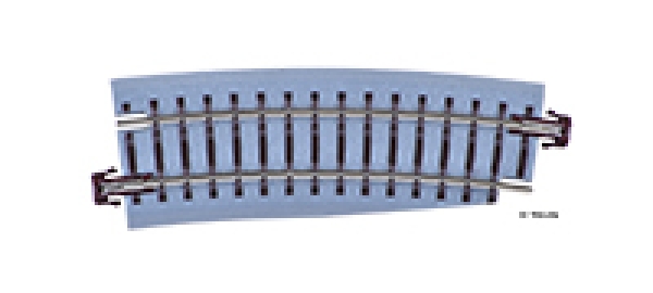 H0m Bettungsgleis gebogenes Passstück rechts BR12-22k R310-353 m