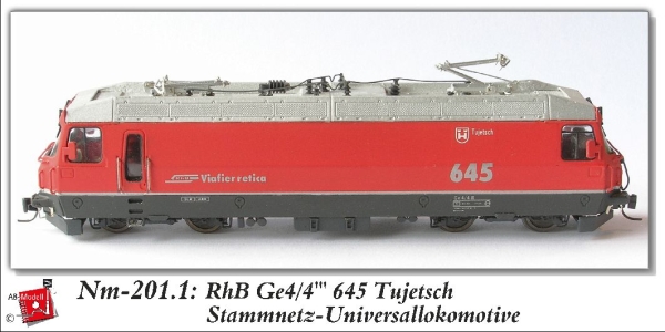 nm Ch RhB Elektrolokomotive 645 Ge 4/ 4 4a Ep.     rot Wappen Tu