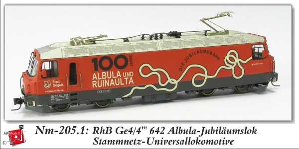 nm Ch RhB Elektrolokomotive 642 Ge 4/ 4 4a Ep.     rot 100 Jahre