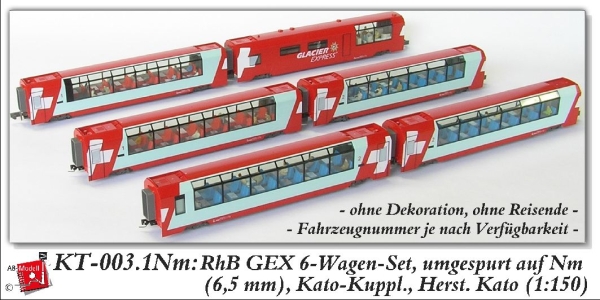 n 1 150 Ch Pri Glacier Express Wagen 6x nm 6,5mm Kato Kupplungb