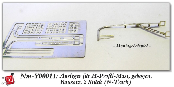 n nm Ch BS RhB Fahrleitung Ausleger H Profil Mast rund 2x
