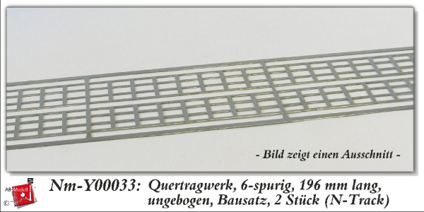 n nm Fahrleitung BS Quertragwerk 196mm Gleis 6x