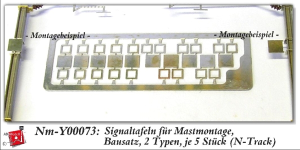 nm BS Signaltafeln für Mastmontage 2 Typen 5x