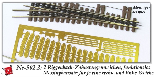 ne BS Weichenbausatz 4,5mm Riggenbachzahnstange funktionslos